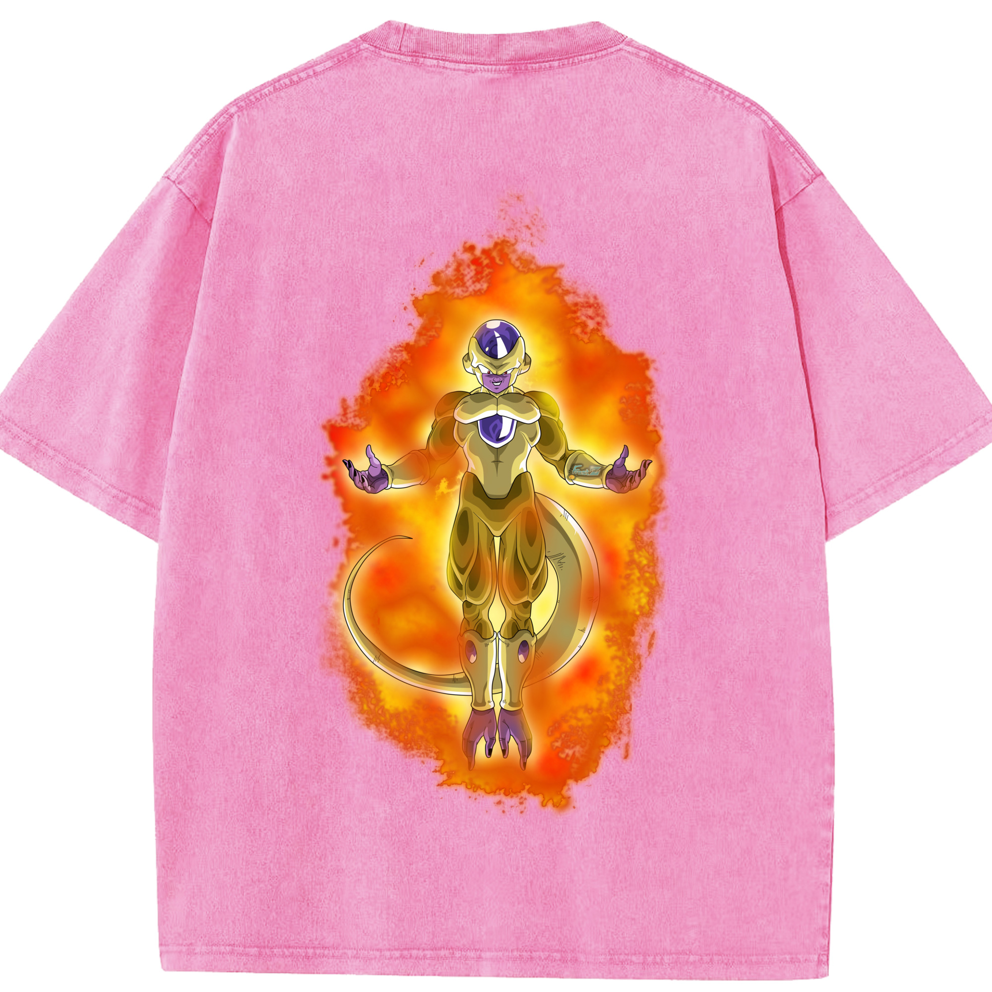 （画像用） ドラゴンボール フリーザ DRAGON BALL Frieza 綿100% ヴィンテージ風 半袖Tシャツ（背面プリント）